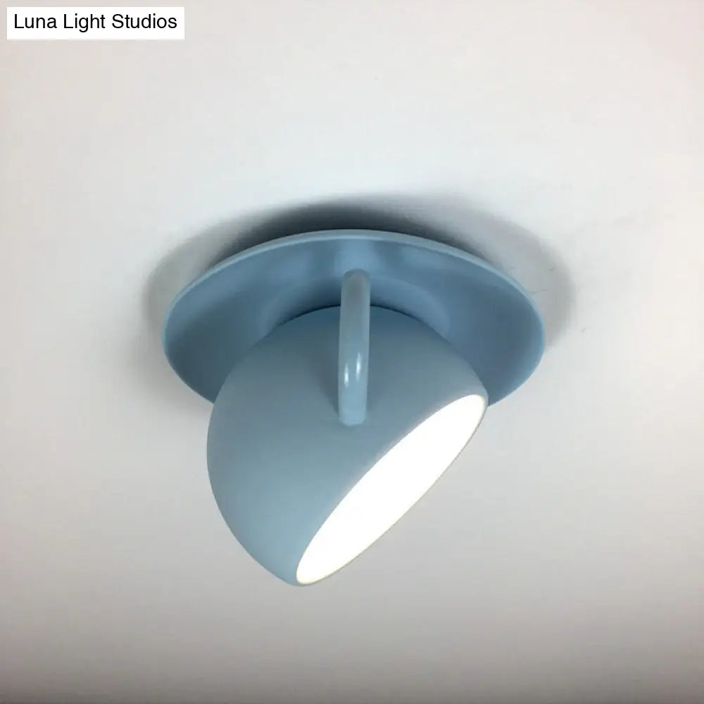 Lámpara de techo empotrada DecorBites™ con forma de taza de café de cerámica - Luz LED giratoria en blanco/gris/azul