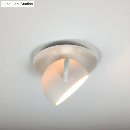 Lámpara de techo empotrada DecorBites™ con forma de taza de café de cerámica - Luz LED giratoria en blanco/gris/azul