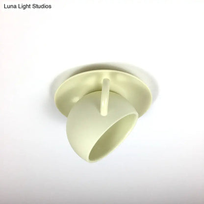 Lámpara de techo empotrada DecorBites™ con forma de taza de café de cerámica - Luz LED giratoria en blanco/gris/azul