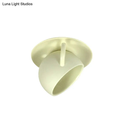 Lámpara de techo empotrada DecorBites™ con forma de taza de café de cerámica - Luz LED giratoria en blanco/gris/azul