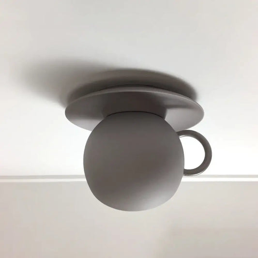 Lámpara de techo empotrada DecorBites™ con forma de taza de café de cerámica - Luz LED giratoria en blanco/gris/azul