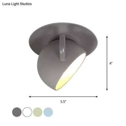 Lámpara de techo empotrada DecorBites™ con forma de taza de café de cerámica - Luz LED giratoria en blanco/gris/azul