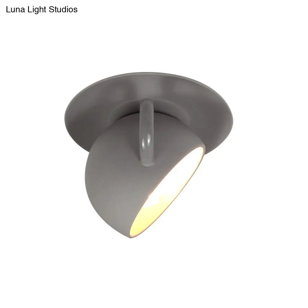 Lámpara de techo empotrada DecorBites™ con forma de taza de café de cerámica - Luz LED giratoria en blanco/gris/azul