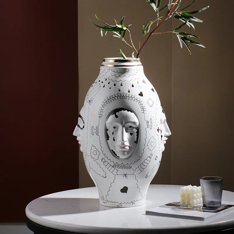 Ceramic Desktop Vase for Floral Arrangements - 35x50cm - Vase