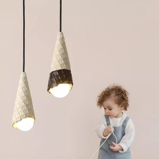 Ceramic Ice Cream Pendant Light for Nursery & Kids Room - Decorbites