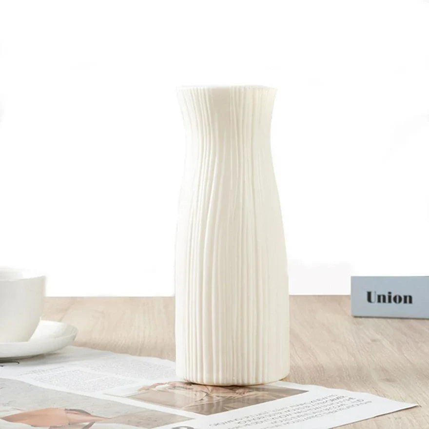 Ceramic-Look Plastic Flower Pots for Home and Garden - Vase