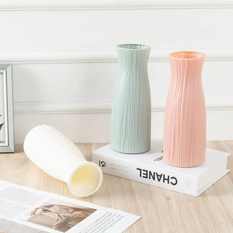 Ceramic-Look Plastic Flower Pots for Home and Garden