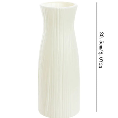 Ceramic-Look Plastic Flower Pots for Home and Garden - Color 1 - Vase