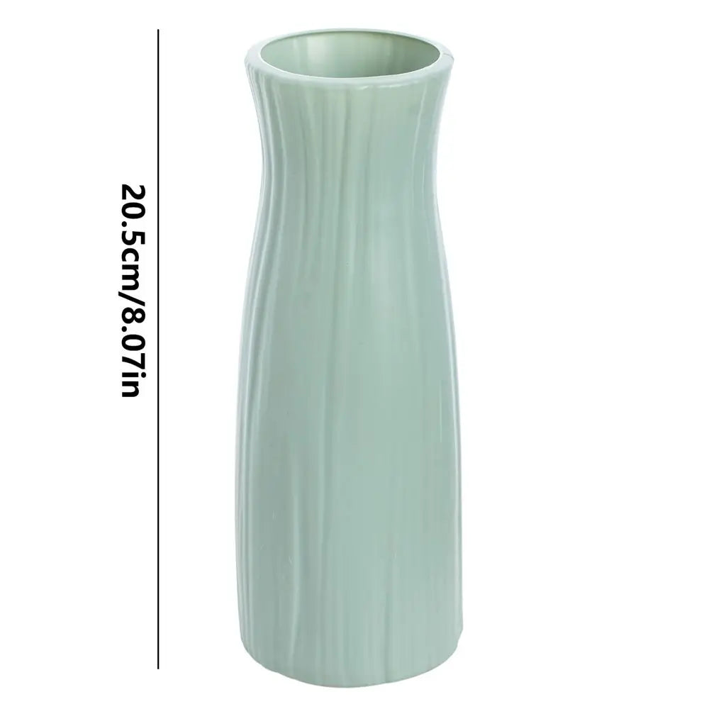 Ceramic-Look Plastic Flower Pots for Home and Garden - Color 3 - Vase