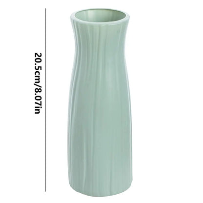 Ceramic-Look Plastic Flower Pots for Home and Garden - Color 3 - Vase