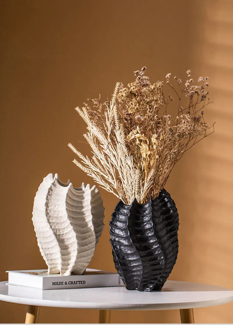 Ceramic Sea Vase with Nordic Modern Decor - Vase