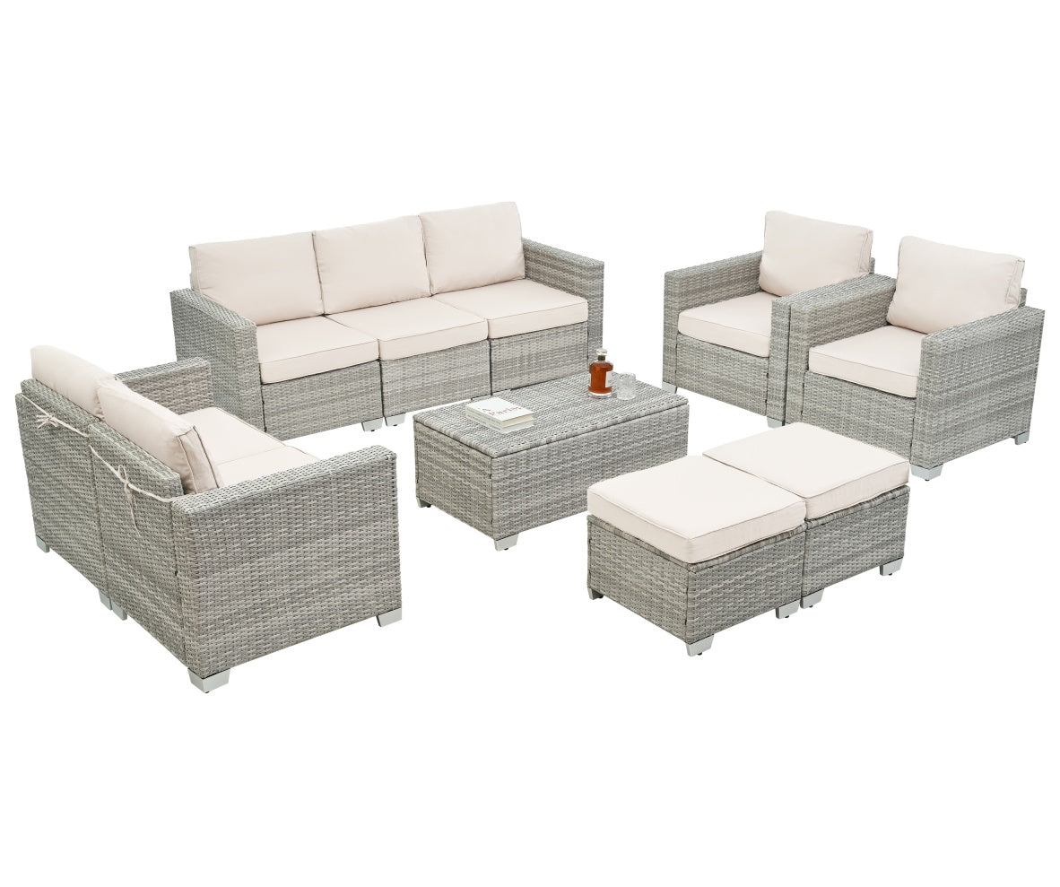 Gray Modular Patio Set