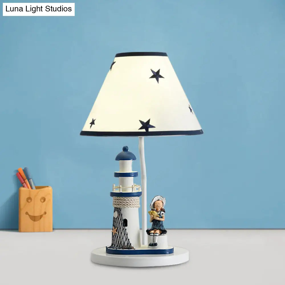 Chara - Kids Cartoon Table Light - Resin 1 Head Children Room Task Lighting in