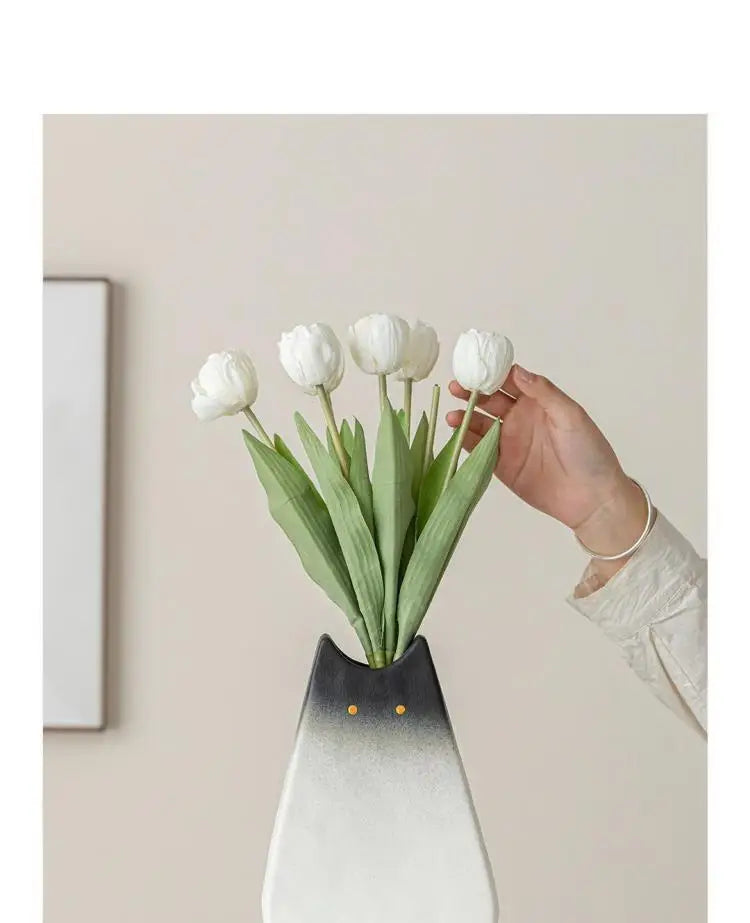 Charming Cat-Inspired Ceramic Vase - Vase