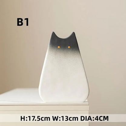 Charming Cat-Inspired Ceramic Vase - B1 / CHINA - Vase