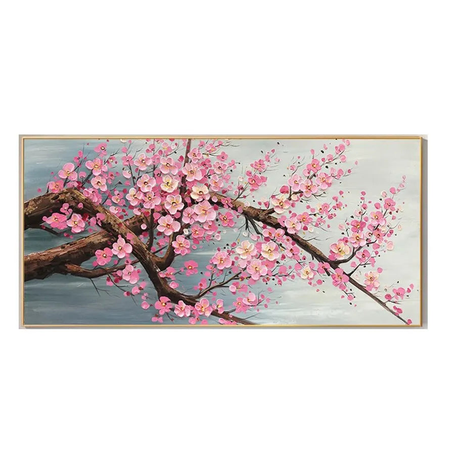 Cherry Blossom Canvas Art for Modern Living Room - P3 / 50x70cm No Frame - Posters