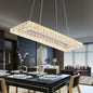 Chic Crystal Pendant Chandelier for Restaurants: Modern Rectangle Design