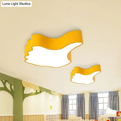 DecorBites™ DecorBites™ Children Style Yellow Thumb-up Ceiling Light Fixture with LED Acrylic Flush Mount
