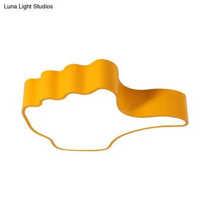 DecorBites™ DecorBites™ Children Style Yellow Thumb-up Ceiling Light Fixture with LED Acrylic Flush Mount