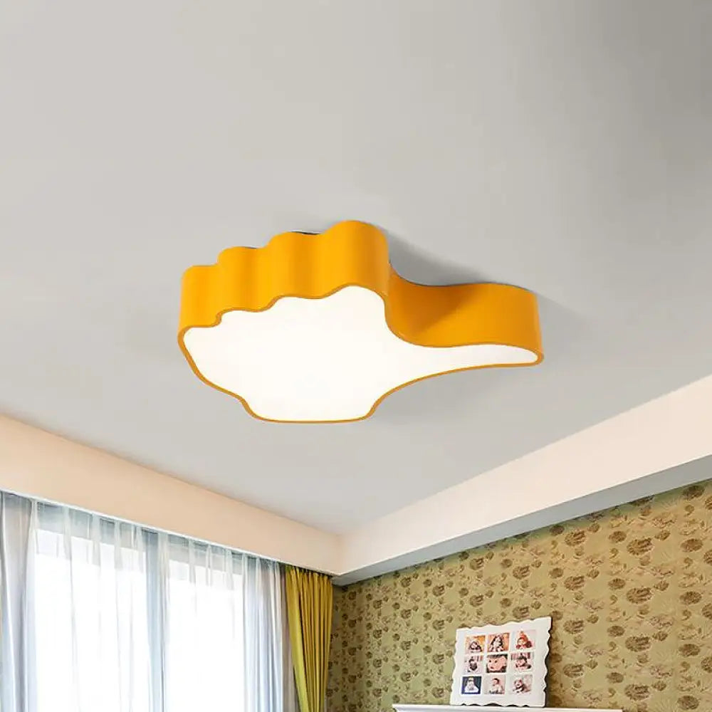 DecorBites™ DecorBites™ Children Style Yellow Thumb-up Ceiling Light Fixture with LED Acrylic Flush Mount