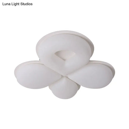 Lámpara de techo LED infantil DecorBites™ en gris/blanco/café - Diseño floral adorable