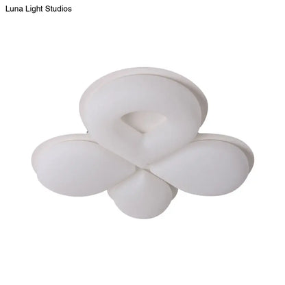 Lámpara de techo LED infantil DecorBites™ en gris/blanco/café - Diseño floral adorable