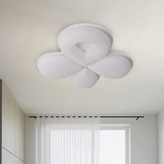 DecorBites™ DecorBites™ Children's Bedroom LED Flush Mount Light Fixture in Grey/White/Coffee - Cute Flower Design