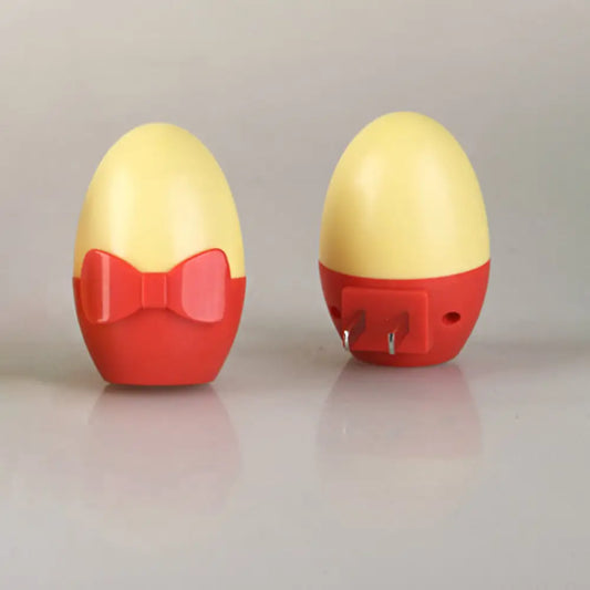 Lámpara de pared infantil con forma de huevo, luz nocturna mini - Lámpara LED de plástico enchufable en color amarillo-rojo