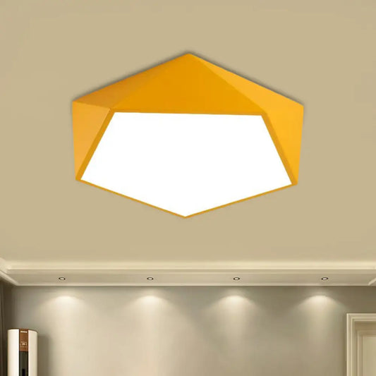 DecorBites™ Children's Pentagon Flushmount LED Ceiling Light Fixture in Red/Yellow/Blue Acrylic
