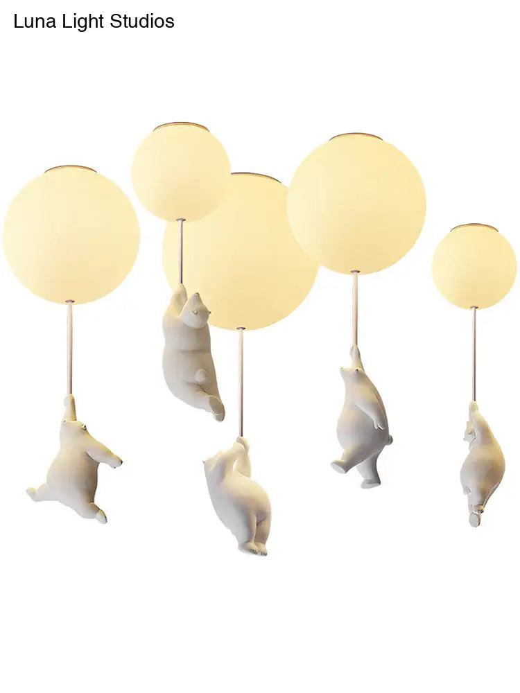 Lámpara de techo DecorBites™ para habitación infantil con forma de osito de dibujos animados - Lámpara de techo empotrada con forma de bola