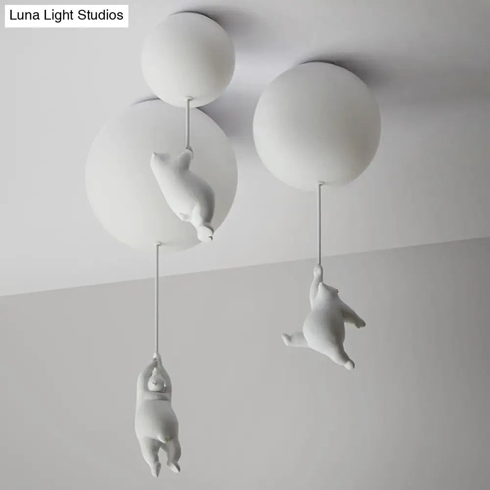 Lámpara de techo DecorBites™ para habitación infantil con forma de osito de dibujos animados - Lámpara de techo empotrada con forma de bola