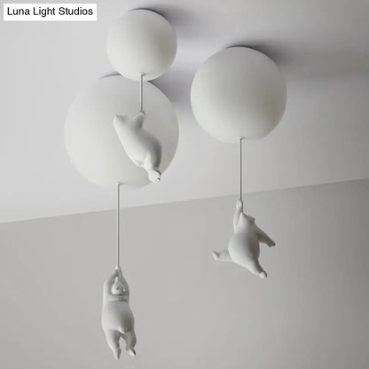 Lámpara de techo DecorBites™ para habitación infantil con forma de osito de dibujos animados - Lámpara de techo empotrada con forma de bola