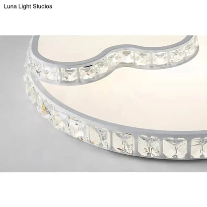 DecorBites™ Lámpara de techo infantil DecorBites™ blanca con vista al cielo, de acrílico y con detalles de cristal para vestíbulo