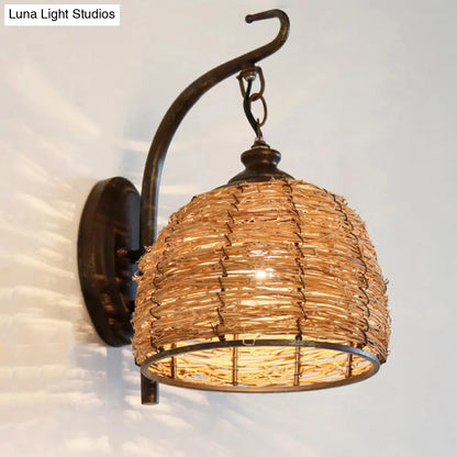 Chinese Style Bamboo Wall Light – Single Restaurant Wall Hanging Lamp
