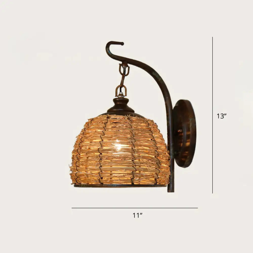 Chinese Style Bamboo Wall Light – Single Restaurant Wall Hanging Lamp