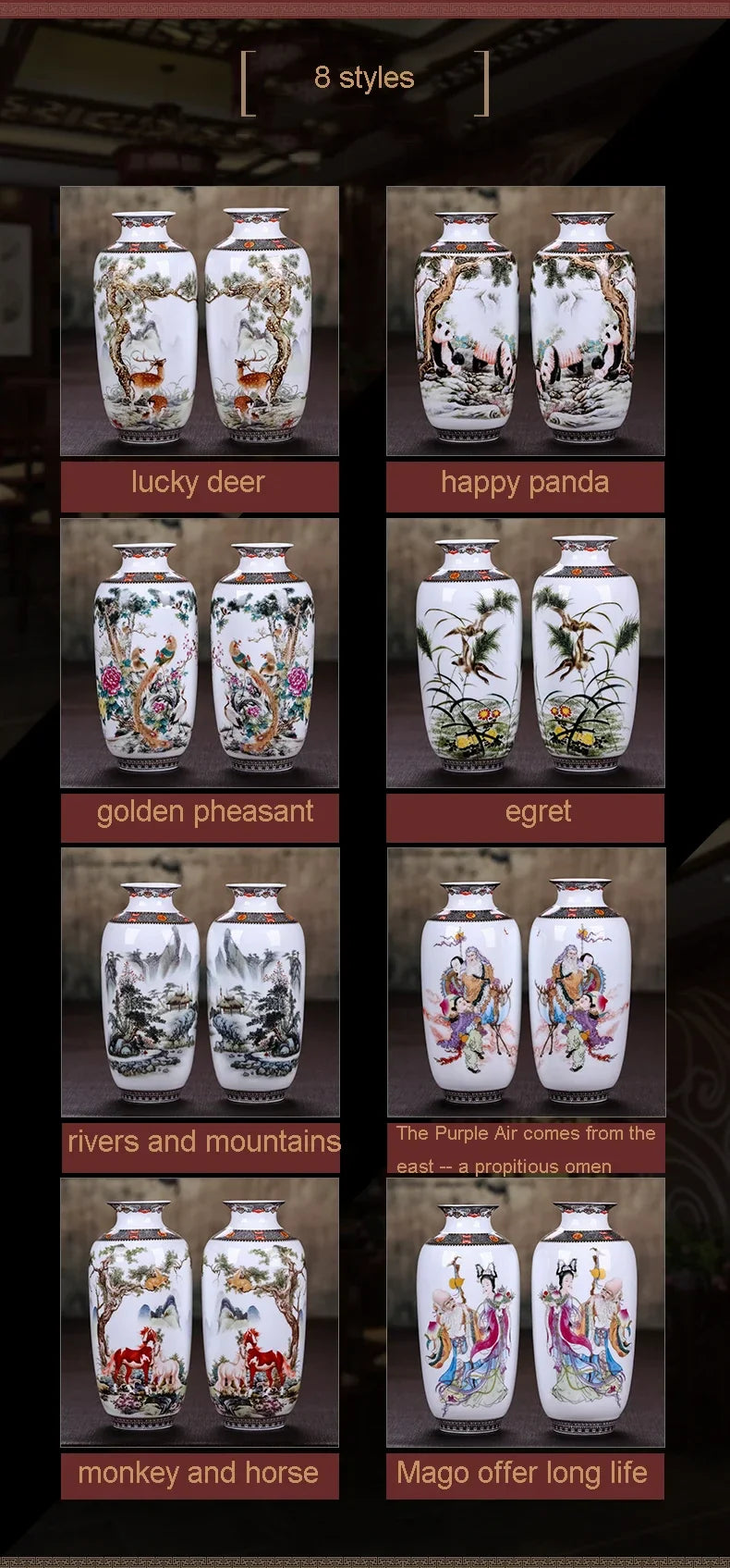 Chinese Traditional Ceramic Vase for Home Decor - Vase