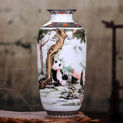 Chinese Traditional Ceramic Vase for Home Decor - B - Vase