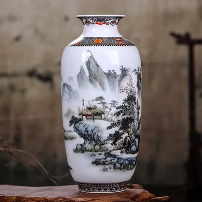 Chinese Traditional Ceramic Vase for Home Decor - E - Vase