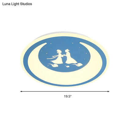 DecorBites™ Chinese Valentine's Day LED Flush Ceiling Light - Romantic Acrylic Lamp for Kid's Bedroom