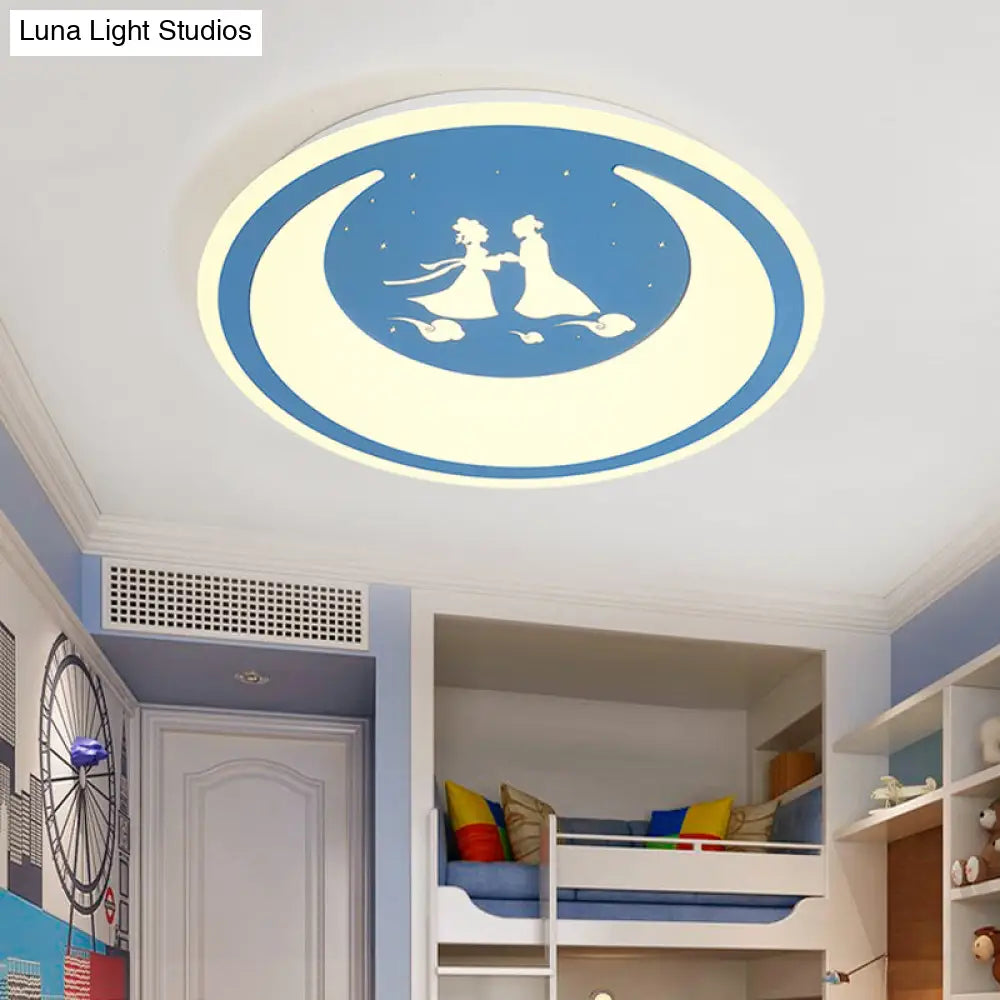 DecorBites™ Chinese Valentine's Day LED Flush Ceiling Light - Romantic Acrylic Lamp for Kid's Bedroom