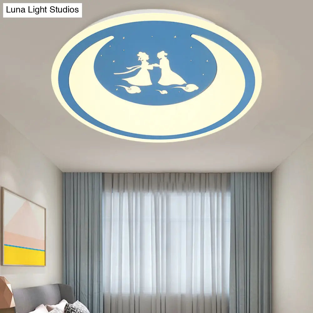 DecorBites™ Chinese Valentine's Day LED Flush Ceiling Light - Romantic Acrylic Lamp for Kid's Bedroom