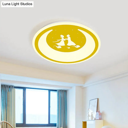DecorBites™ Chinese Valentine's Day LED Flush Ceiling Light - Romantic Acrylic Lamp for Kid's Bedroom