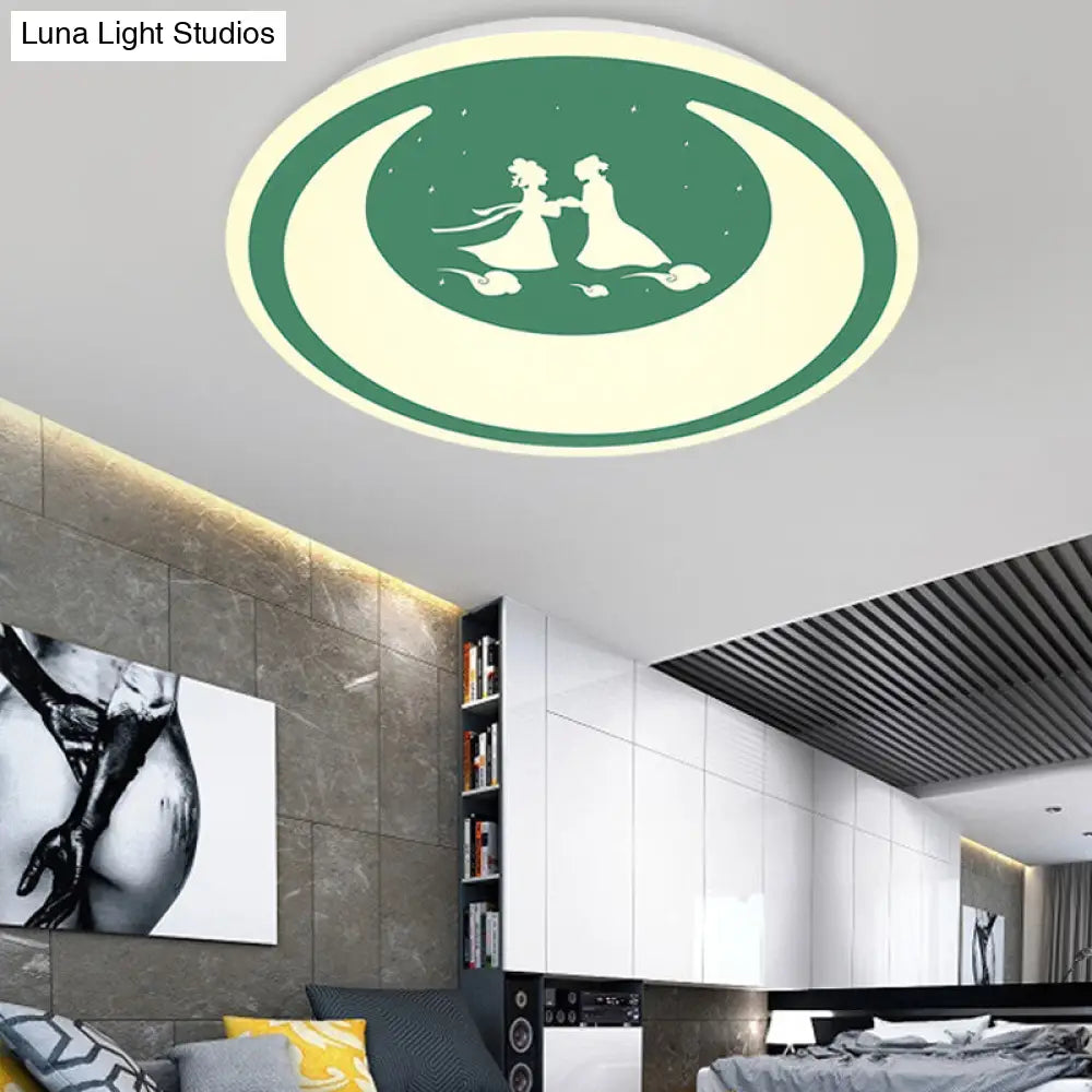 DecorBites™ Chinese Valentine's Day LED Flush Ceiling Light - Romantic Acrylic Lamp for Kid's Bedroom