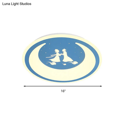 DecorBites™ Chinese Valentine's Day LED Flush Ceiling Light - Romantic Acrylic Lamp for Kid's Bedroom