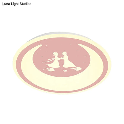 DecorBites™ Chinese Valentine's Day LED Flush Ceiling Light - Romantic Acrylic Lamp for Kid's Bedroom