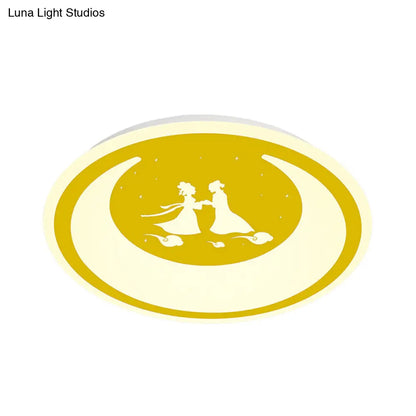 DecorBites™ Chinese Valentine's Day LED Flush Ceiling Light - Romantic Acrylic Lamp for Kid's Bedroom