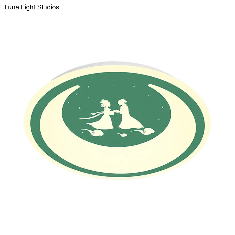 DecorBites™ Chinese Valentine's Day LED Flush Ceiling Light - Romantic Acrylic Lamp for Kid's Bedroom