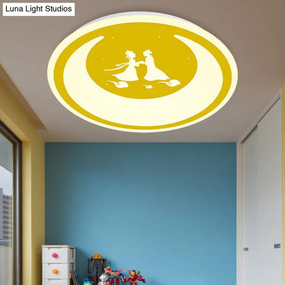 DecorBites™ Chinese Valentine's Day LED Flush Ceiling Light - Romantic Acrylic Lamp for Kid's Bedroom