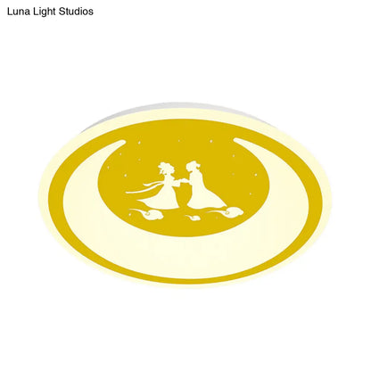 DecorBites™ Chinese Valentine's Day LED Flush Ceiling Light - Romantic Acrylic Lamp for Kid's Bedroom