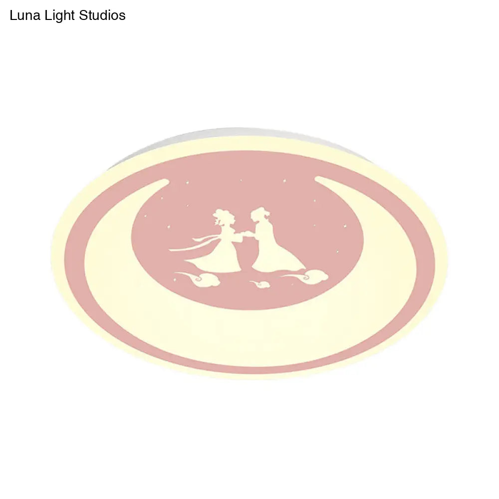 DecorBites™ Chinese Valentine's Day LED Flush Ceiling Light - Romantic Acrylic Lamp for Kid's Bedroom